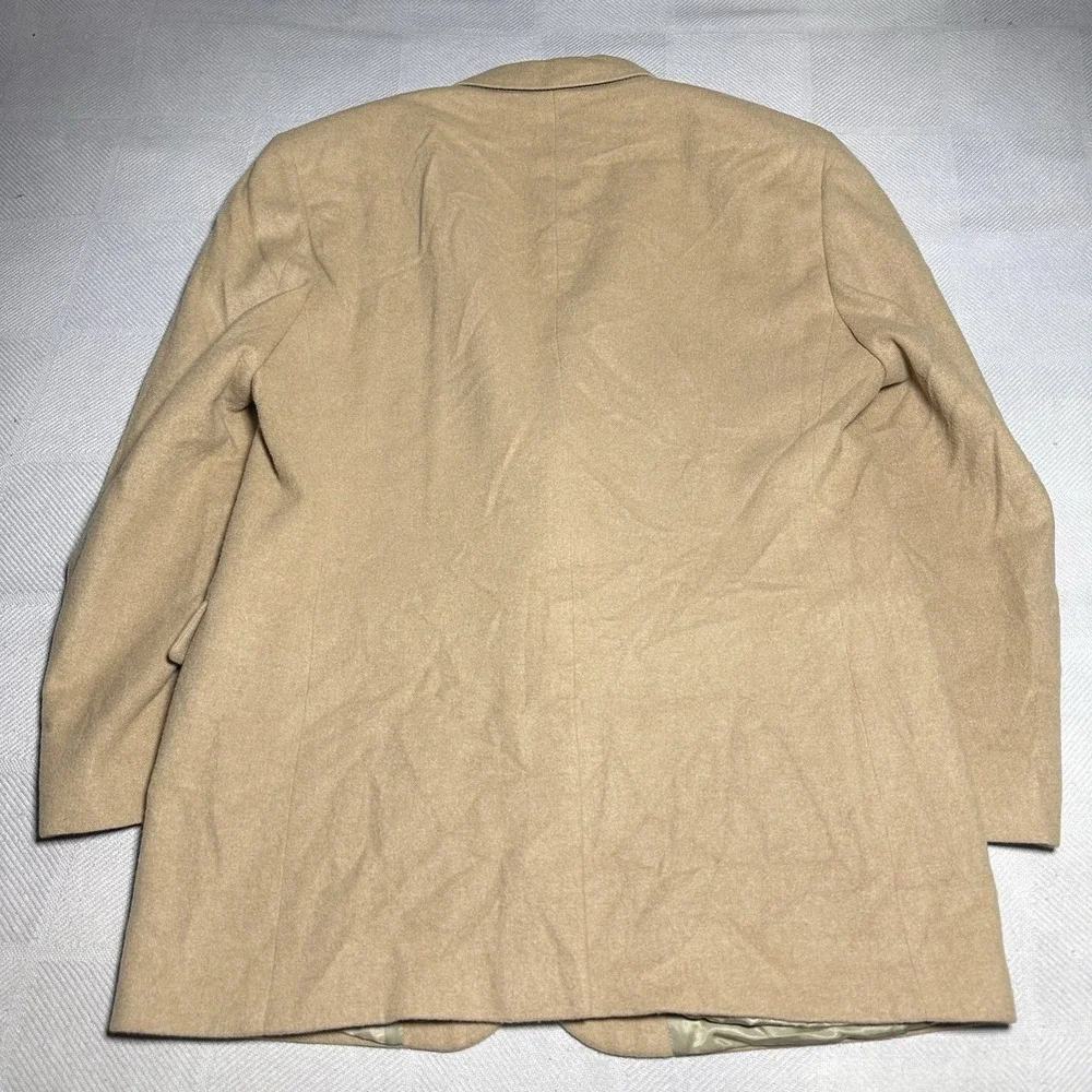 Jos A‎ Bank Blazer Mens 44L Tan 100% Camel Hair Two Button Sports Coat Jacket